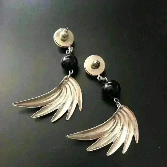 Wing  Dangle Earrings - Picture 2 of 5
